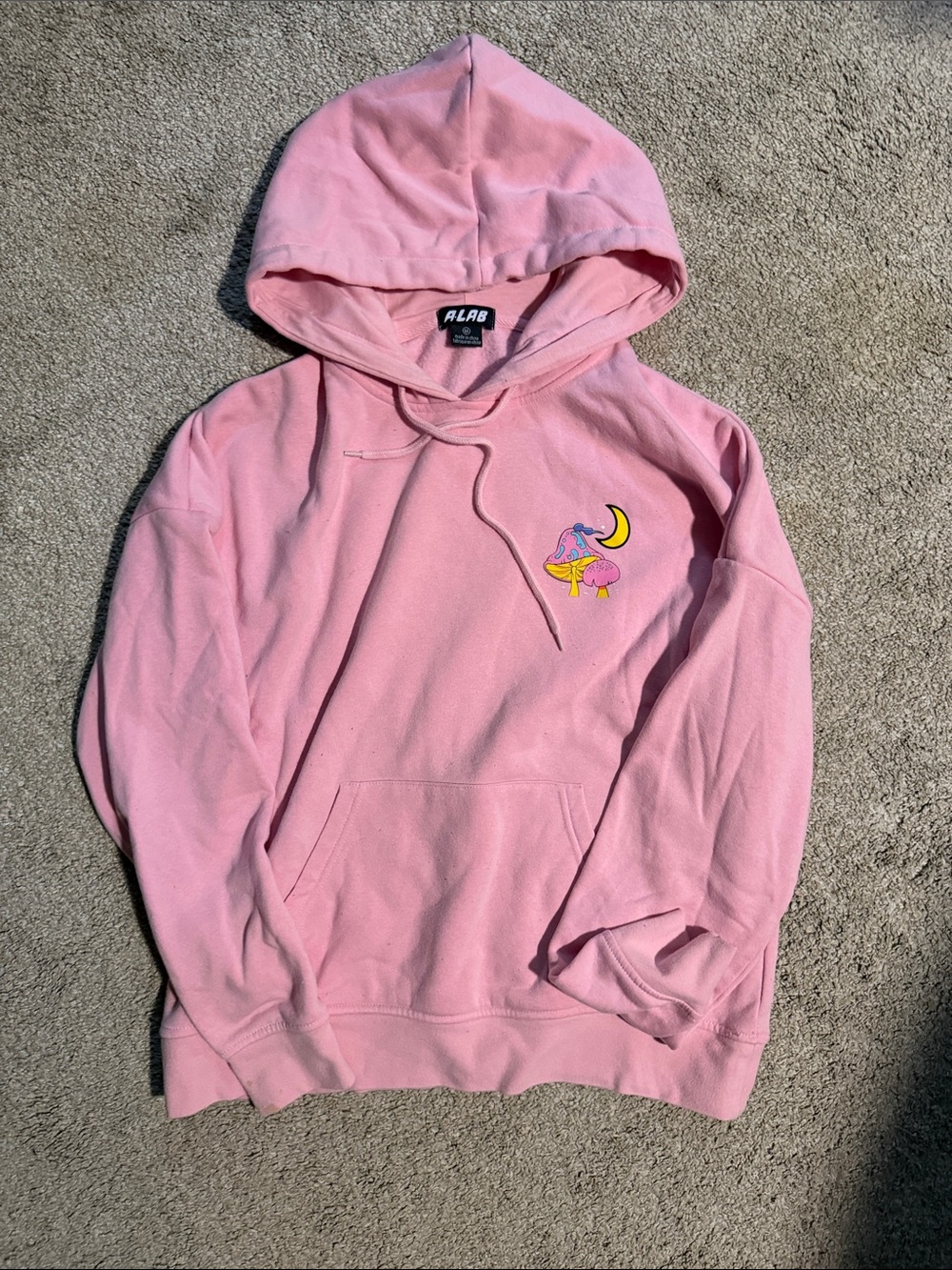 ALAB Pink Graphic Hoodie - Cozy Pullover Sweatshirt